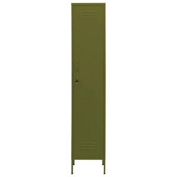 Vidaxl Locker Cabinet Olive Green 35X46X180 Cm Steel - thumbnail 3