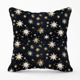 Warren Reed Designer Silver Gold Snowflake Pattern Outdoor Cushion 45Cm X 45Cm - thumbnail 1