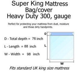 Gardeners Dream 3 X Super King Size Bed Heavy Duty Mattress Protector Dust Cover Storage Bag - thumbnail 2