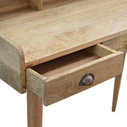 Artisan Furniture Solid Wood Gallery Back Shell Writing Desk - thumbnail 6