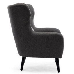 More4Homes Winslow Wing Back Occasional Bedroom Living Room Button Back Linen Fabric Accent Chair Armchair (Grey) - thumbnail 3
