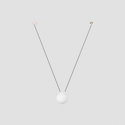Luminosa Lighting Luminosa Mine 1 Light Ceiling Pendant White, Wood, E27