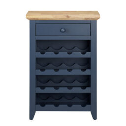 Statement Furniture Florence Wine Rack With Drawer - Navy Blue - thumbnail 5