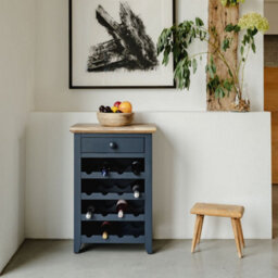 Statement Furniture Florence Wine Rack With Drawer - Navy Blue - thumbnail 6