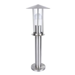 GoodHome Chignik Lantern Matt Stainless Steel Mains-Powered Outdoor Post Light (H)500mm - thumbnail 5