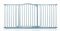Safetots Curved Top Safety Gate, 152Cm - 161Cm, Matt Grey, Pressure Fit Stair Gate - thumbnail 1