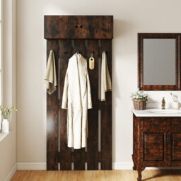 Gainoom Entryway Wall Brown Coat Rack Wall Mounted Coat Clothes Rack - thumbnail 8