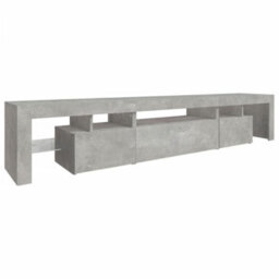 Berkfield Tv Cabinet With Led Lights Concrete Grey 215X36.5X40 Cm - thumbnail 7