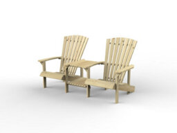 Forest Garden Florida Wooden Garden Furniture Love Seat - thumbnail 5
