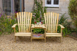 Forest Garden Florida Wooden Garden Furniture Love Seat - thumbnail 3