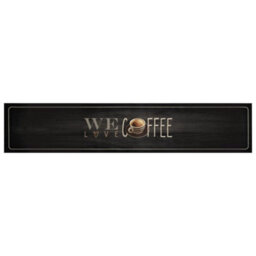 Berkfield Kitchen Rug Washable Coffee Text 60X300 Cm Velvet - thumbnail 2