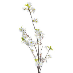 Wyld Haus Set Of 3 White Cherry Blossom Sprays 124Cm Artificial Flowers - thumbnail 2