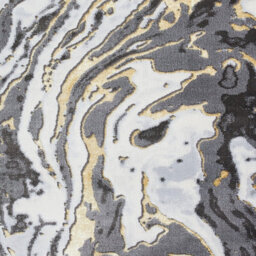 Grey Gold Abstract Modern Easy To Clean Rug For Dining Room-160Cm X 220Cm - thumbnail 3