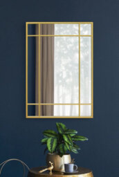 "Mirroroutlet Fenestra - Gold Modern Contemporary Wall Mirror 39"" X 27"" (100Cm X 70Cm)" - thumbnail 2