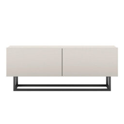 Heze Furniture Enjoy Minimalist Freestanding Tv Unit With Metal Base 120Cm - Cashmere - thumbnail 5