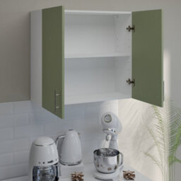 Jd Greta Kitchen Wall Unit 800mm Storage Cabinet With Doors And Shelf 80Cm - Sage Green Matt - thumbnail 3