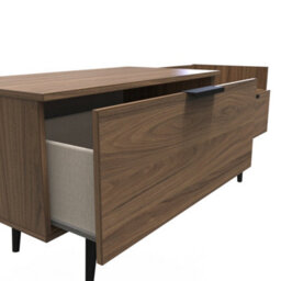 Fuji Tv Console Unit In Carini Walnut (Ready Assembled) - thumbnail 6