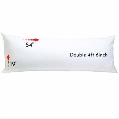 Homes & Linen Bolster Pillow Extra Filled 100% Virgin Hollow Fibre Bolster Pillows For Maternity Nursing Back And Neck Support
