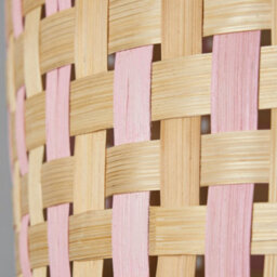 Litecraft Woven Drum Pink And Natural Easy To Fit Shade - thumbnail 5