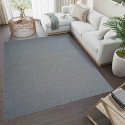 Simple Low Pile Modern Tufted Area Rugs For Living Room With Felt Backing Silver 60X110 Cm - thumbnail 2