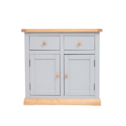Cabinet Bits Bomporto Light Grey 2 Drawer 2 Door Sideboard Wood Knob - thumbnail 1