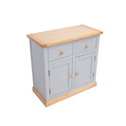 Cabinet Bits Bomporto Light Grey 2 Drawer 2 Door Sideboard Wood Knob - thumbnail 3