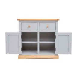Cabinet Bits Bomporto Light Grey 2 Drawer 2 Door Sideboard Wood Knob - thumbnail 4