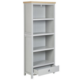 Beliani 4 Tier Bookcase Clio 180 Cm Light Grey - thumbnail 4
