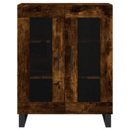 Berkfield Elegant Highboard Smoked Oak 69.5X34X180 Cm Engineered Wood - thumbnail 8