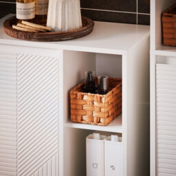 Sobuy Bzr156-W, Laundry Cabinet Laundry Chest Bathroom Storage Cabinet With Laundry Basket,white,w30Xd50Xh86 - thumbnail 7