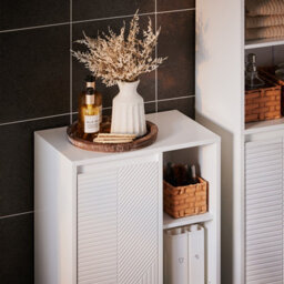 Sobuy Bzr156-W, Laundry Cabinet Laundry Chest Bathroom Storage Cabinet With Laundry Basket,white,w30Xd50Xh86 - thumbnail 6