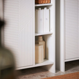 Sobuy Bzr156-W, Laundry Cabinet Laundry Chest Bathroom Storage Cabinet With Laundry Basket,white,w30Xd50Xh86 - thumbnail 5