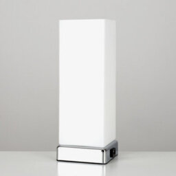 Valuelights Lazio Chrome & White Frosted Glass Bedside Touch Table Lamp With Usb Charging Port And 5W Led Candle Bulb - thumbnail 4