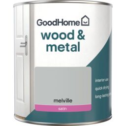 GoodHome Melville Satin Interior Metal & Wood Paint, 750Ml - thumbnail 2
