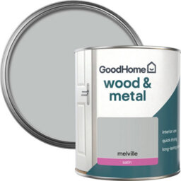 GoodHome Melville Satin Interior Metal & Wood Paint, 750Ml - thumbnail 1