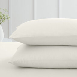 Bianca Fine Linens Pillowcases 200 Tc Cotton Percale Standard 50X75Cm Pack Of 2 Pillow Cases With Envelope Closure Cream - thumbnail 2