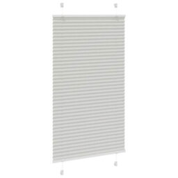 Berkfield Modern Pleated Blind Light Grey 70X100 Cm Fabric Width 69.4 Cm Polyester - thumbnail 3