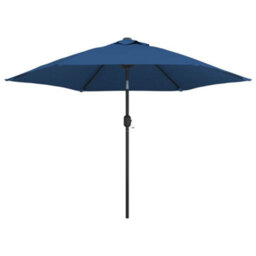 Berkfield Outdoor Parasol With Metal Pole 300 Cm Azure - thumbnail 1