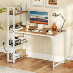 Computer Desk 120 Cm Study Writing Desk With Power Strip - thumbnail 5