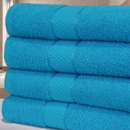 Casabella Towels Luxury 4 Pack Bath Sheets 100% Cotton Super Soft Quick Dry Highly Absorbent Bathroom Towels Teal - thumbnail 5