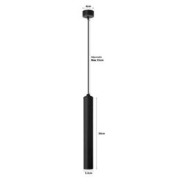 Single Head Aluminium Pendant Light,  Cylinder Ceiling Lamp With E14 Crystal Bulb, Modern Hanging Light For Kitchen Island - thumbnail 5