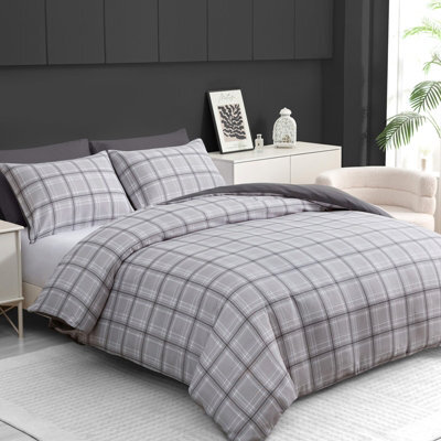Lazzaro Luxury Microfiber Super King Duvet Cover Set Ultrasoft Breathable Bedding Sets Reversible Quilt Cover With Zipper Closure - image 1