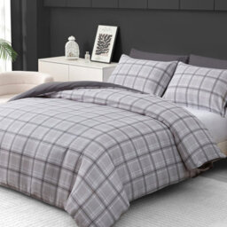 Lazzaro Luxury Microfiber Super King Duvet Cover Set Ultrasoft Breathable Bedding Sets Reversible Quilt Cover With Zipper Closure - thumbnail 6