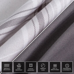 Lazzaro Luxury Microfiber Super King Duvet Cover Set Ultrasoft Breathable Bedding Sets Reversible Quilt Cover With Zipper Closure - thumbnail 7