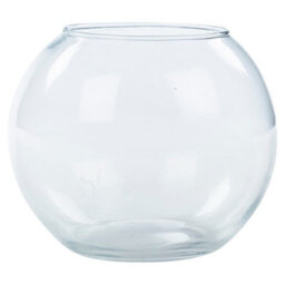 Urbn-Living Urbnliving Height 15Cm Recycled Clear Glass Round Flower Pot Fish Bowl Vase Floral Display Centrepiece