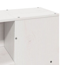 Berkfield Bookcase Bed Without Mattress White 150X200 Cm King Size Solid Wood Pine - thumbnail 9