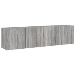 Berkfield Tv Cabinets Wall-Mounted 2 Pcs Grey Sonoma 80X30X41 Cm - thumbnail 2