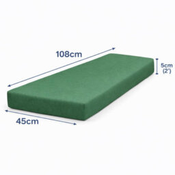 House Of Home Outdoor Bench Cushion Bottle Green 2 Seater 108Cm - thumbnail 2