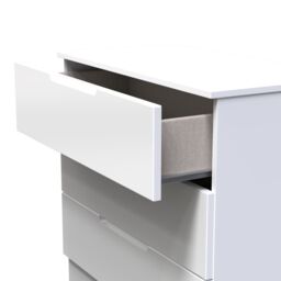 Messina Ready Assembled Matt White No Effect 3 Drawer Wide Chest (H)685mm (W)740mm (D)390mm - thumbnail 2