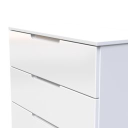 Messina Ready Assembled Matt White No Effect 3 Drawer Wide Chest (H)685mm (W)740mm (D)390mm - thumbnail 3